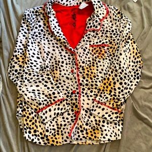 Betsey Johnson Intimates Leopard Print Pajama Top
